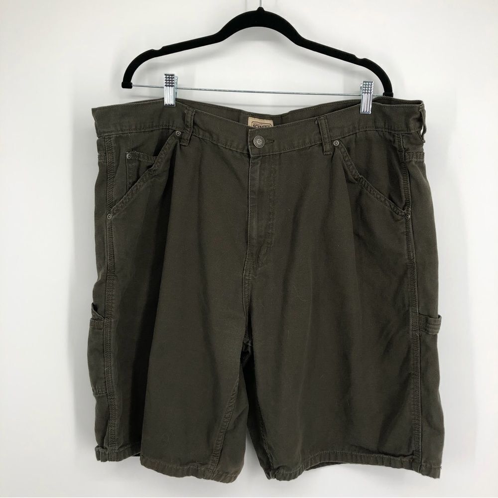 SCHMIDT WORKWEAR‎ Olive Green Cargo Shorts Mens 42